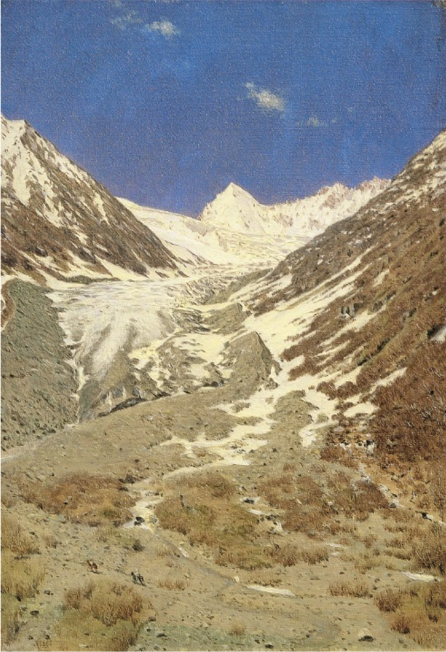 Ледник по дороге из Кашмира в Ладак.