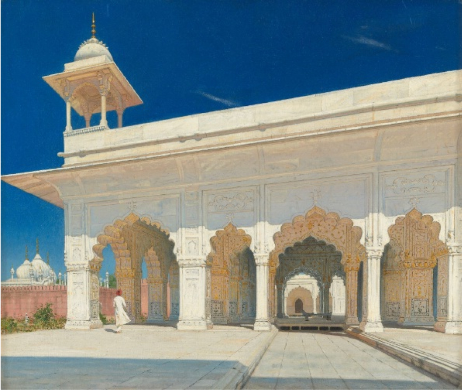 Тронный зал Великих Моголов Шах-Джахана и Аурангзеба в форте Дели.