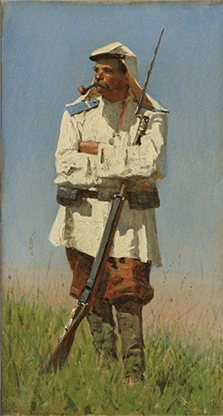 Туркестанский солдат в летней форме.